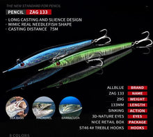Load image into Gallery viewer, Needle-fish Sinking Pencil Fishing Lure