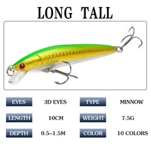 Load image into Gallery viewer, TOP Selling 10Pc Minnow set