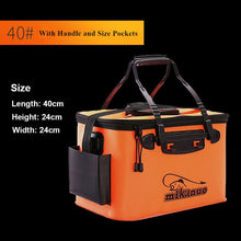 Load image into Gallery viewer, Portable Live Bait Foldable Fishing Bucket