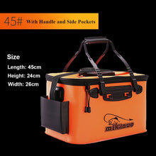 Load image into Gallery viewer, Portable Live Bait Foldable Fishing Bucket