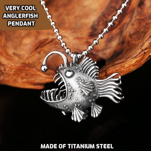 Stainless Steel Lantern Fish Pendant