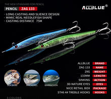 Load image into Gallery viewer, Needle-fish Sinking Pencil Fishing Lure