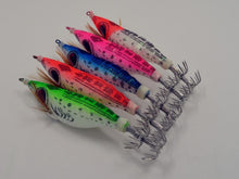 Load image into Gallery viewer, 5pcs 10cm luminous squid jigs 3D big eyes