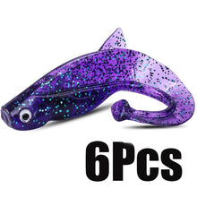 Load image into Gallery viewer, 6Pc Set Big Soft Fishy Worm Lures 8cm 12g
