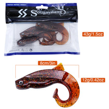 Load image into Gallery viewer, 6Pc Set Big Soft Fishy Worm Lures 8cm 12g