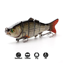 Load image into Gallery viewer, 12cm 31g  6 Segments Multi Jointed Natural Lifelike Swim bait