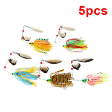 Load image into Gallery viewer, 5PC Set Bearded Fishing Spinner Bait 4.7cm 16g