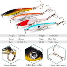 Load image into Gallery viewer, Fishing Bait Set 4PCS Wobbler