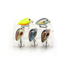 Load image into Gallery viewer, 5pcs 1.5g 3cm Mini Wobblers/Crankbait Fishing Lure