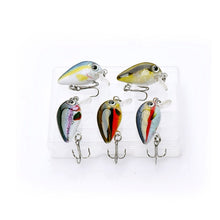 Load image into Gallery viewer, 5pcs 1.5g 3cm Mini Wobblers/Crankbait Fishing Lure