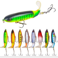 Load image into Gallery viewer, 8pcs/lot Whopper Popper 10cm 13.2g  Fishing With Soft Rotating Tail