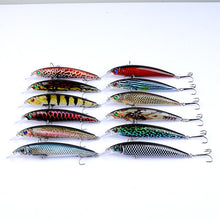 Load image into Gallery viewer, 12Pcs/Lot 3D  Fishing Lure Hard Bait 11cm/13.4g Minnow