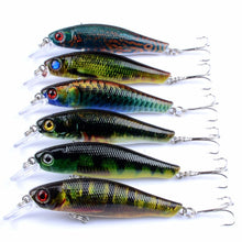 Load image into Gallery viewer, 6 pcs/Set Colorful Bionic Skin Minnow Lures