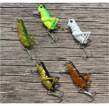 Load image into Gallery viewer, 5pc/lot  4cm 3g Grasshopper Fishing Lures Set