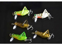Load image into Gallery viewer, 5pc/lot  4cm 3g Grasshopper Fishing Lures Set