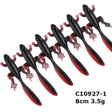 Load image into Gallery viewer, Tadpole Fishing Lure 6pc set Soft Silicone Bait 8cm 3.5g