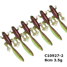 Load image into Gallery viewer, Tadpole Fishing Lure 6pc set Soft Silicone Bait 8cm 3.5g
