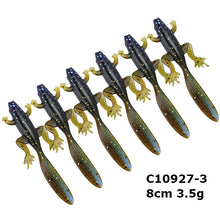 Load image into Gallery viewer, Tadpole Fishing Lure 6pc set Soft Silicone Bait 8cm 3.5g