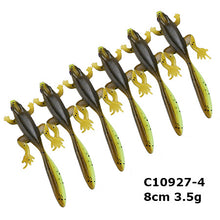 Load image into Gallery viewer, Tadpole Fishing Lure 6pc set Soft Silicone Bait 8cm 3.5g