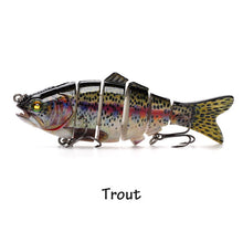 Load image into Gallery viewer, 12cm 31g  6 Segments Multi Jointed Natural Lifelike Swim bait