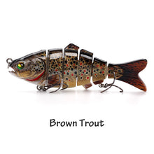 Load image into Gallery viewer, 12cm 31g  6 Segments Multi Jointed Natural Lifelike Swim bait
