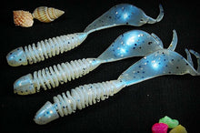 Load image into Gallery viewer, 10PCS/Lot Curly Tail Soft Lure 70mm 2.5g With Forked Tail