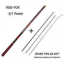 Load image into Gallery viewer, GOLDLITE 3.6-7.2M Carbon fiber telescopic fishing rods for stream fishing, 1 Rod+3 Tips