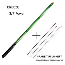 Load image into Gallery viewer, GOLDLITE 3.6-7.2M Carbon fiber telescopic fishing rods for stream fishing, 1 Rod+3 Tips