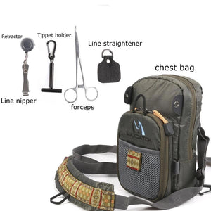 Fly Fishing Chestpack With Fishing Tool Accessory