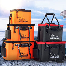 Load image into Gallery viewer, Portable Live Bait Foldable Fishing Bucket