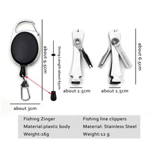 Load image into Gallery viewer, Fishing Quick Knot Tying Tool 4 in 1 Fly Line Clippers w/ Zinger Retractor Combo