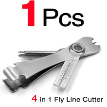 Load image into Gallery viewer, Fishing Quick Knot Tying Tool 4 in 1 Fly Line Clippers w/ Zinger Retractor Combo
