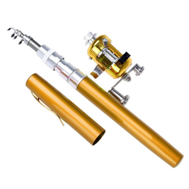 ebay fishing rods telescopic Pocket Pen Telescopic Mini Fishing Rod And Reel In 6 Colors. – The Fishing  Nook