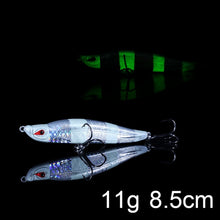 Load image into Gallery viewer, Luminous Fishing Jig Metal Minnow Spinner bait