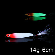 Load image into Gallery viewer, Luminous Fishing Jig Metal Minnow Spinner bait