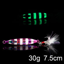 Load image into Gallery viewer, Luminous Fishing Jig Metal Minnow Spinner bait