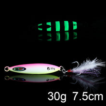 Load image into Gallery viewer, Luminous Fishing Jig Metal Minnow Spinner bait
