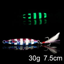 Load image into Gallery viewer, Luminous Fishing Jig Metal Minnow Spinner bait