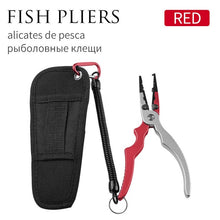 Load image into Gallery viewer, Aluminum Alloy Fishing Grip Pliers. Stainless Steel Fish Gripper, Hook Recover And Line Cutter