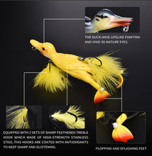 Load image into Gallery viewer, 3D Duckling Topwater Fishing Lure. Floating, Plopping And Splashing,