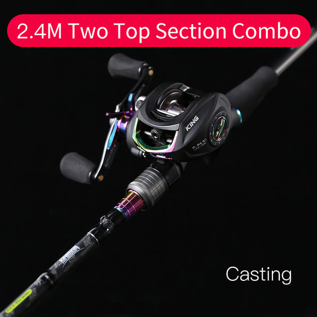 Kingdom KING II Spinning Combo Rod Reel Set 2 pc top section and 2 pc – The Fishing Nook