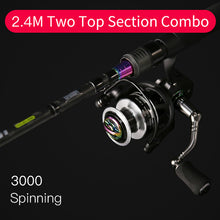 Load image into Gallery viewer, Kingdom KING II Spinning Combo Rod Reel Set 2 pc top section and 2 pc Power Set