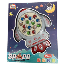 Load image into Gallery viewer, Space Rocket Fishing Game Play Set with 15 Fish, Kid's Toy