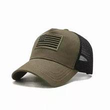 Load image into Gallery viewer, American Flag Trucker Hat with Adjustable Strap