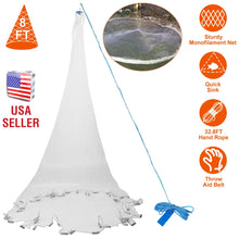 Load image into Gallery viewer, 8ft Radius Fishing Cast Net
