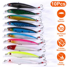 Load image into Gallery viewer, 10Pcs Fishing Lures Kit Spoon Lures Hard Spinner Baits