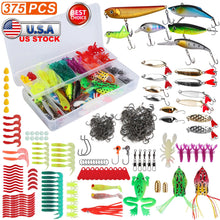 Load image into Gallery viewer, 375Pcs Fishing Baits and Tackle Box Saltwater