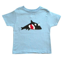 Load image into Gallery viewer, Kids T-shirt - Shark + Fish - mi cielo x Matthew Langille