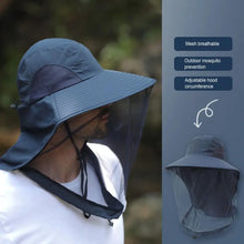 Load image into Gallery viewer, UV Face Cover Fishing Hat