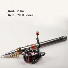 Load image into Gallery viewer, Telescopic Carbon Rod Reel Combo 1.8–3.6m